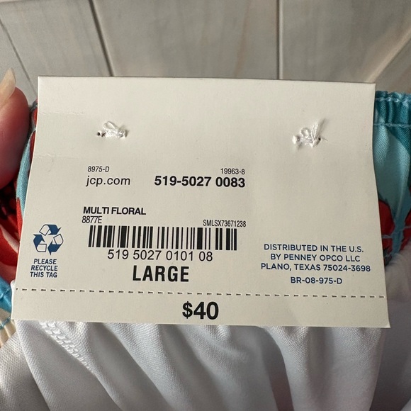 Tropical Floral Men's Swim Shorts - Picture 5 of 6